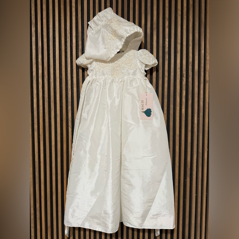 Macias princess baptism christening dress retails for over $400 6m.